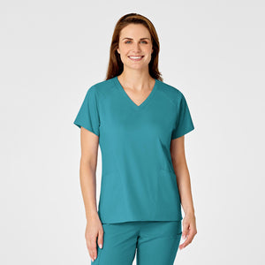 Filipina médica WonderWink 4 POCKET V-NECK SCRUB TOP 6319